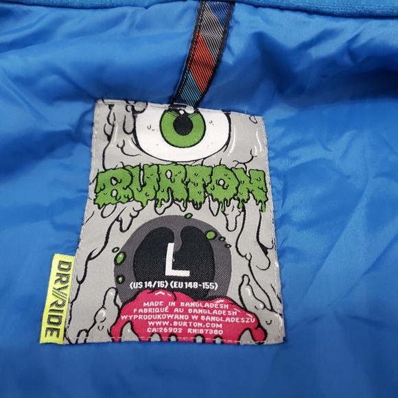 Burton Jacket Size Large 14/16 Youth Dry Ride Used - Picture 4 of 8